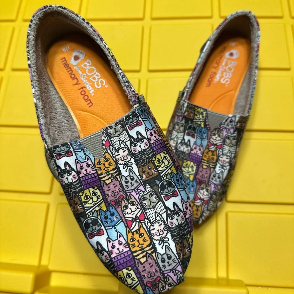 Skechers Orange and Purple Moccasins with Playful Design